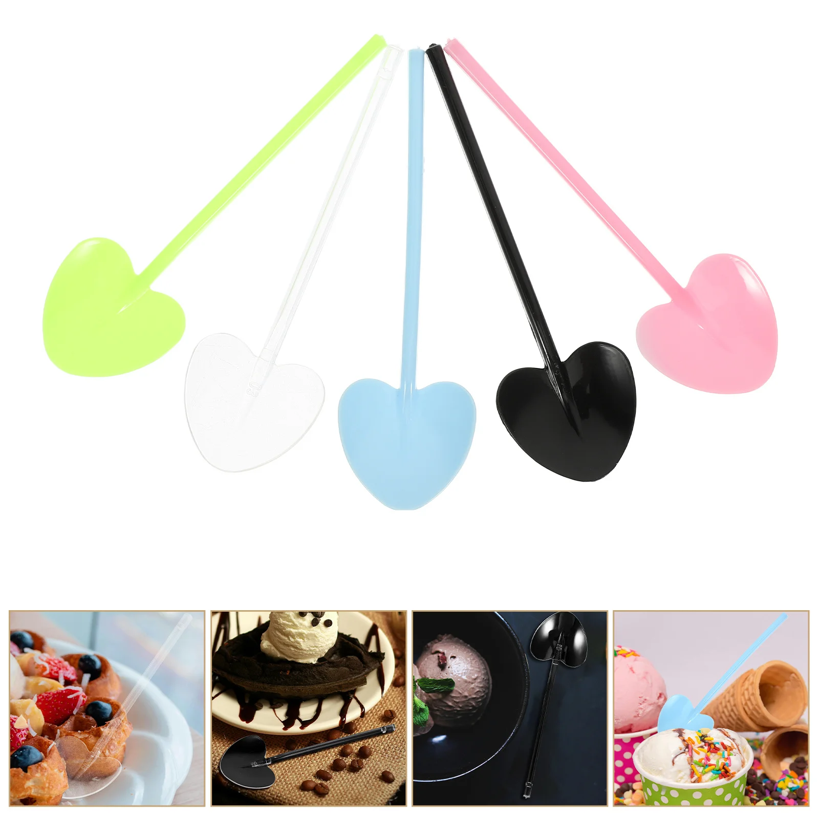 

500 Pcs Cute Spoon Spoons Ice Favors Fruit Mini Tasting Dessert Serving