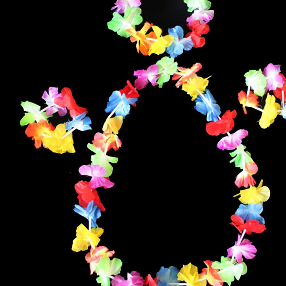 

Children Grass Set Skirt Set Costume Luau Party Kids Tropical Beach Theme Event Accessories