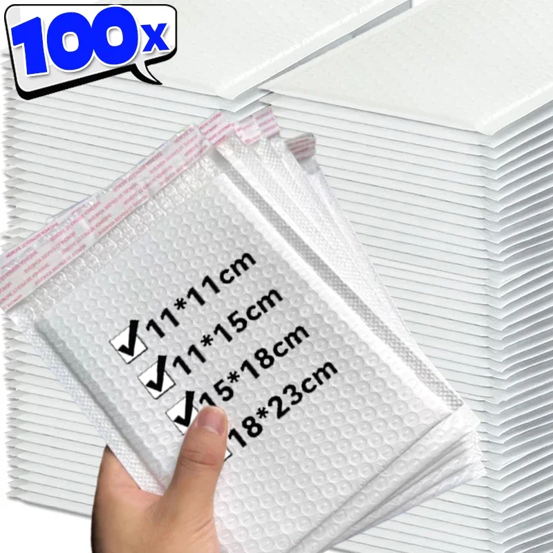 10/100PCS Pearlescent Film Bubble Envelope Bag Waterproof Foam Adhesive Self Seal Packing Bags Courier Mailers Pack Storage Bag