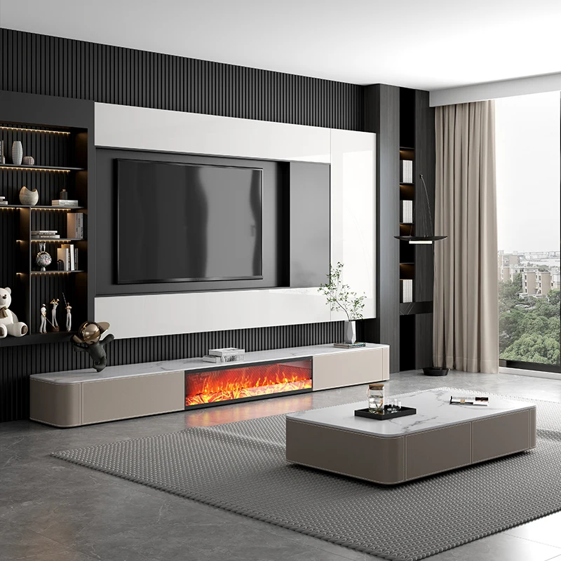 

Electric fire place TV console simple style wooden design living room TV cabinet high quality modern simple TV cabinet