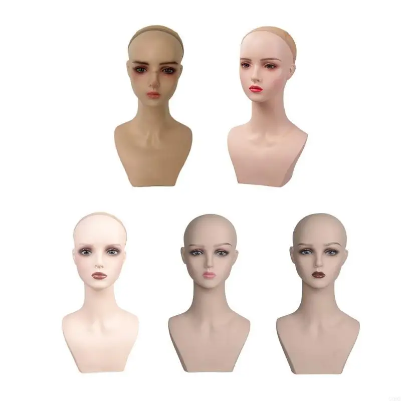 

G99E Female Mannequin Head Stand Portable Holder for Wig Making Display