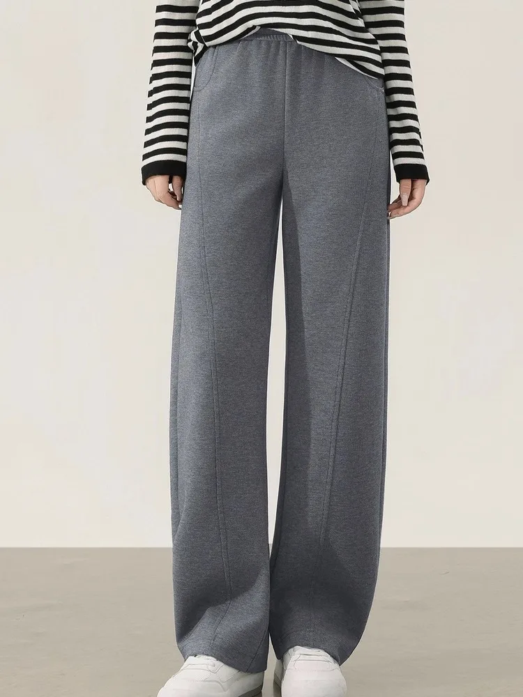 

SENTUBILA Women's Elastic Waist Loose Sickle Pants 2025 Autumn Natural Waist Lightweight Commuter Casual Pants 153KN2061