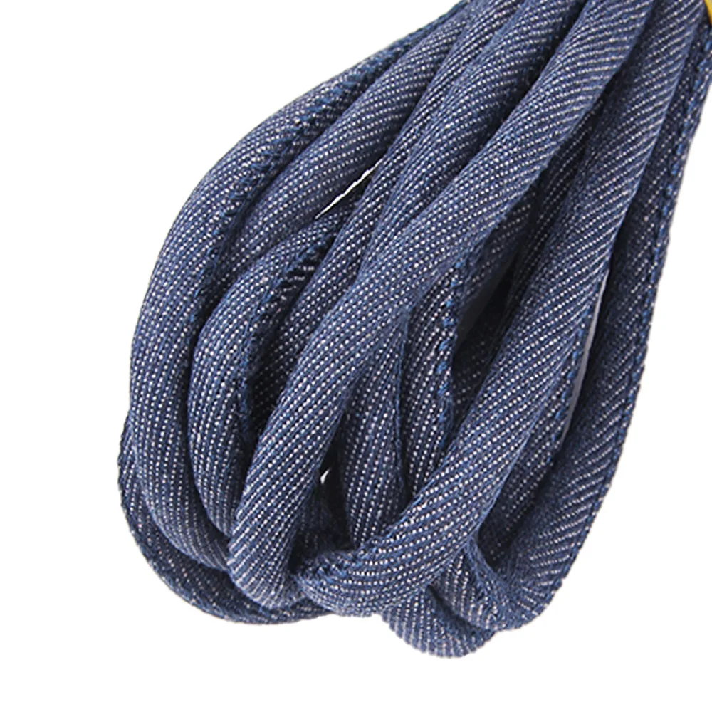 2 Meter Denim-Seil 4/5/6/8mm Rundseil Denim-Gurt DIY Taschengurt Bastelzubehör Halsketten- und Armbandherstellung Kleidungsdekoration – Detail 3