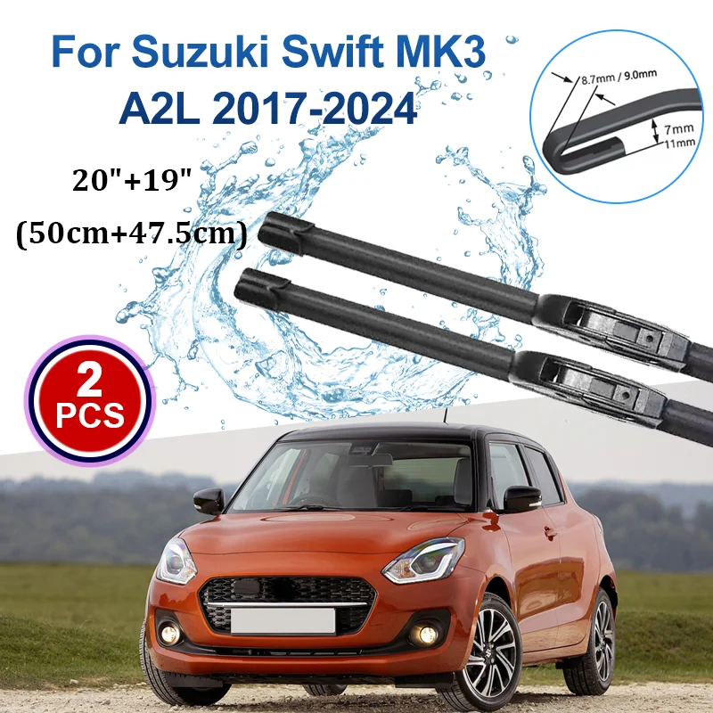 

Автомобильные дворники для Suzuki Swift MK3 A2L 2017-2024: щетки и лезвия для очистки лобового стекла, аксессуары для стеклоочистителей