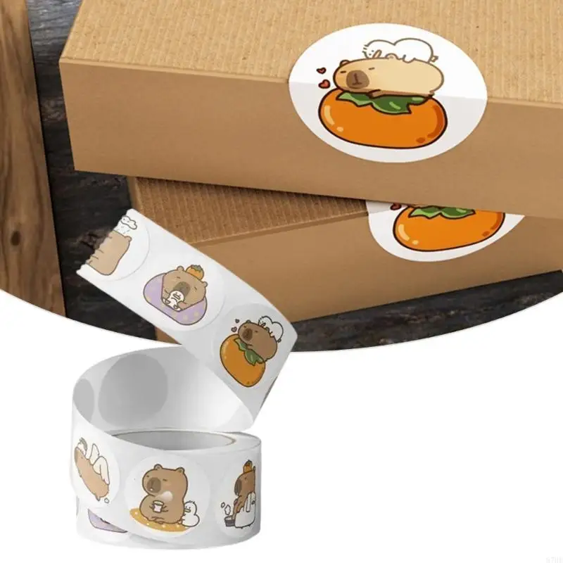 

Round Sticker Animal Labels Reward Sticker Scrapbook Sticker Capybara Sticker
