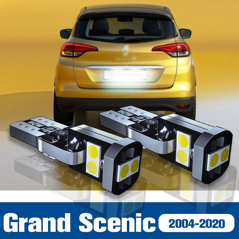 

2pcs LED License Plate Light Lamp Accessories Canbus For Renault Grand Scenic 2 3 4 2004-2020 2012 2013 2014 2015 2016 2017 2018