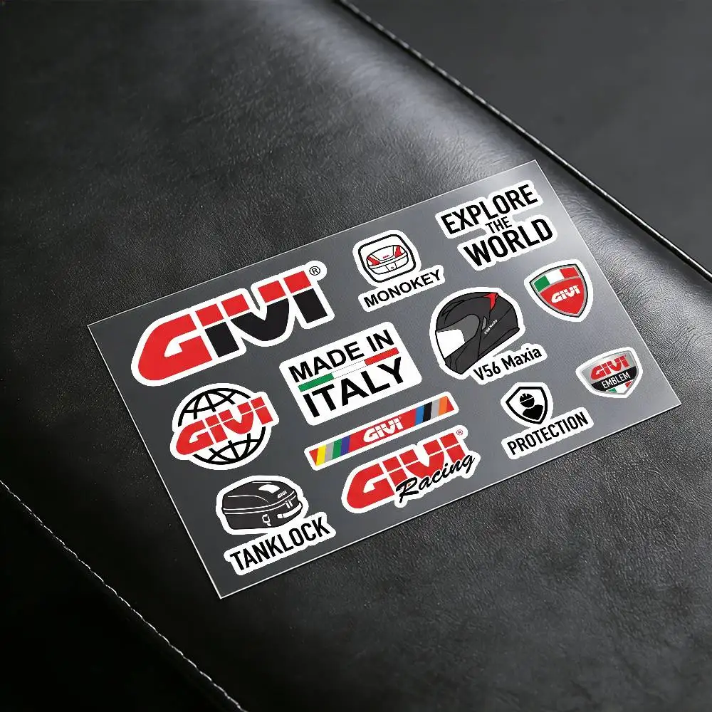Autocollants réfléchissants pour moto GIVI, avertissement de sécurité 3M pour la nuit dans l'obscurité, pour casques de scooter