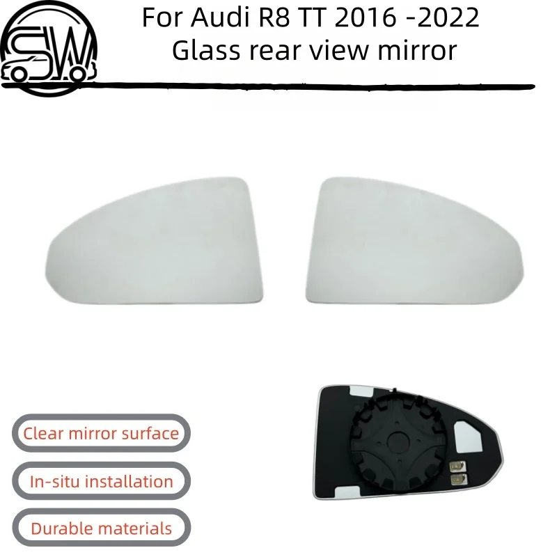 

For Audi R8 TT 2016-2022 Left & Right Rear View mirror Glass with Heating