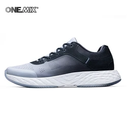 ONEMIX White Running Shoes For Men Outdoor Women Athletic Sneakers Marathon Sport Walking Shoes Travel Trekking Jogging Footwear