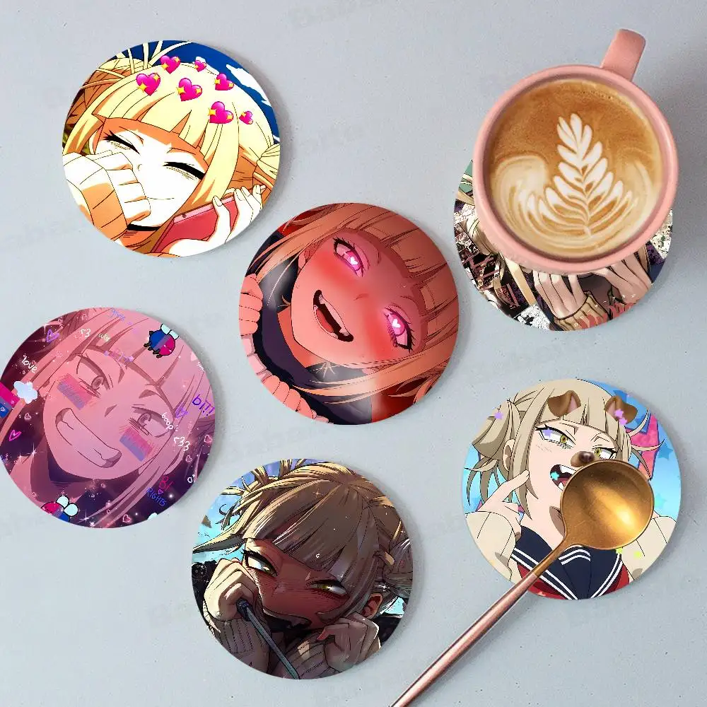 My Heroes Toga Himiko Natural Coaster Creative Cute Cartoon Absorbent Cushion Coffee Mug Bowl Cushion Insulation Cushion