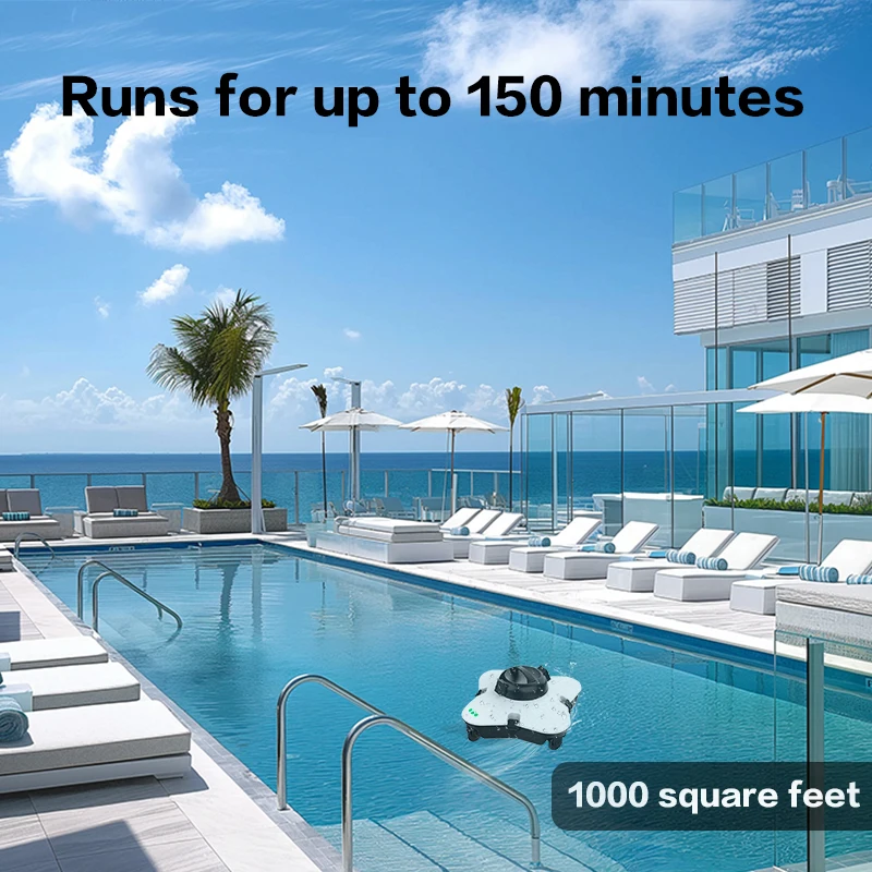 Swimming Pool Cleaning Robot Swimming Pool Cleaning Robot 150mins Runtime Cordless Robotic Pool Cleaner For In Ground Pools Clea