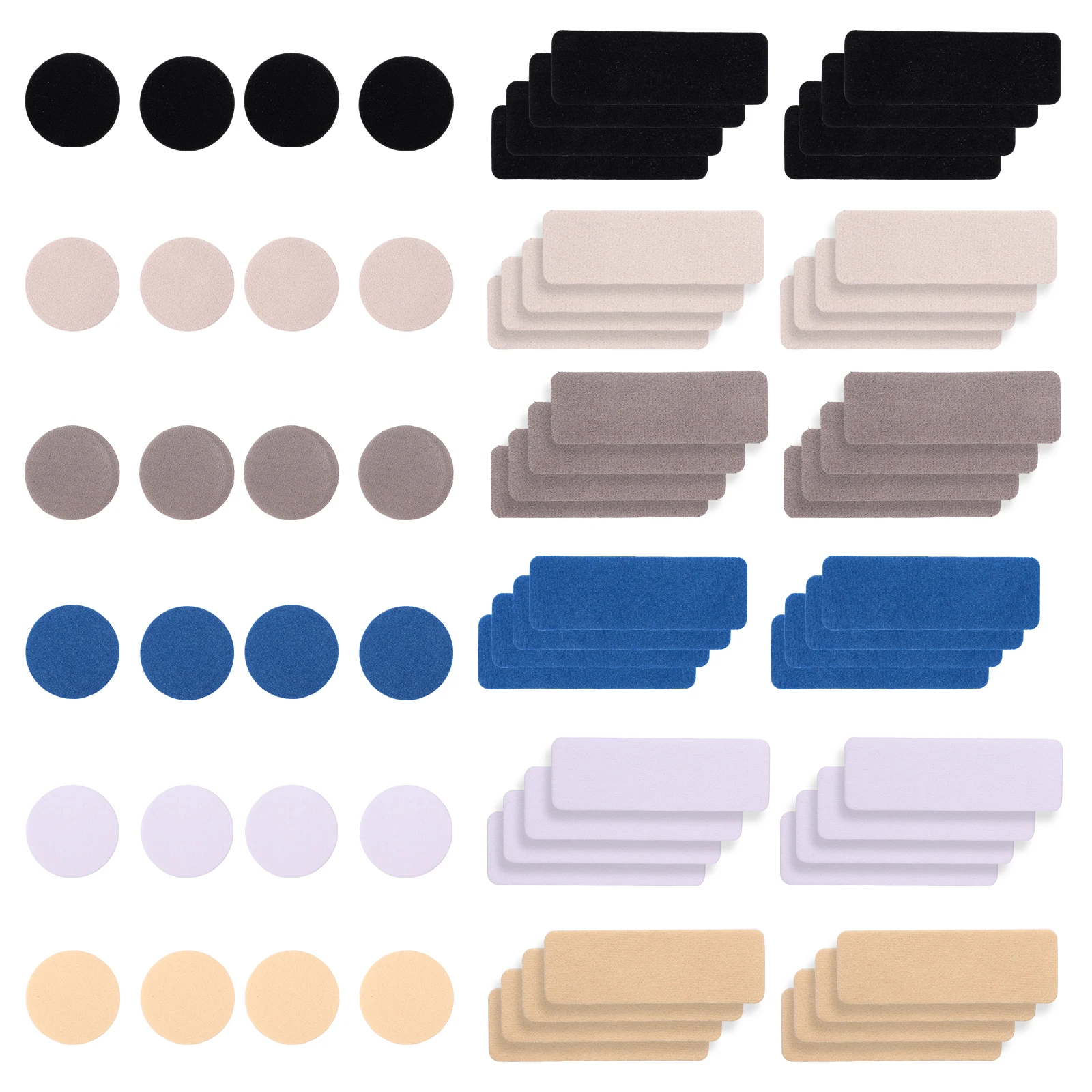 

72 шт., набор заплат для ремонта каблука, самоклеящиеся заплатки для кроссовок с отверстием для каблука, комплект для ремонта обуви, косметички для кроссовок