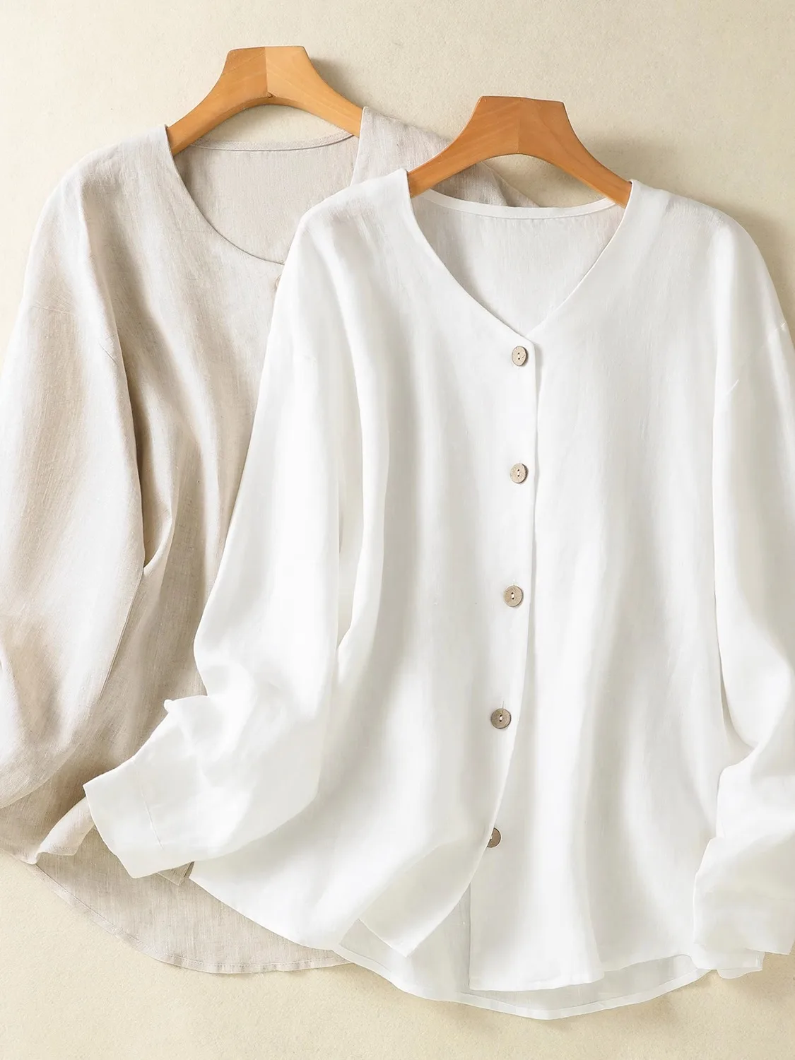 

Художественный повседневный женский льняной одяг из хлопка, винтажный дизайн, открытый кардиган, верхняя одежда, прочная, удобная, дышащая весенняя одежда