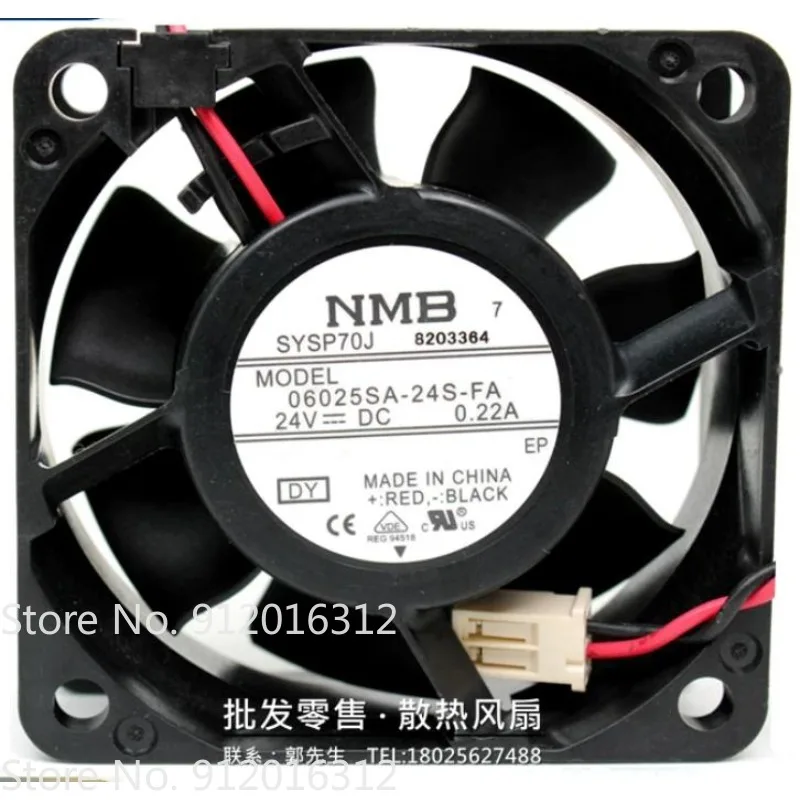 

Fan for NMB 06025SA-24S-FA 6025 DC 24V 0.22A 6CM Inverter Cooling Fan 60*60*25MM