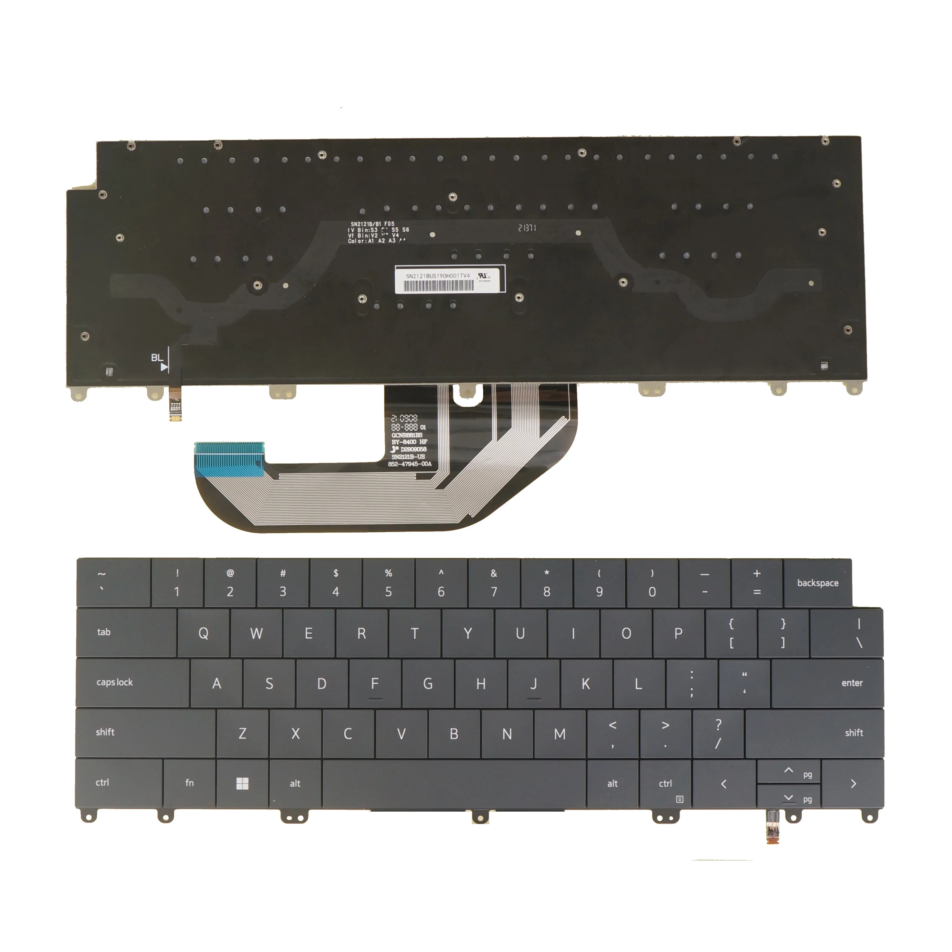 Teclado retroiluminado para ordenador portátil, accesorio para DELL XPS Plus 9320, XPS 9320, 049NVP, 0H7Y56, 0M6VRM, 0RNK14, EE. UU., Inglés/Español/francés/alemán