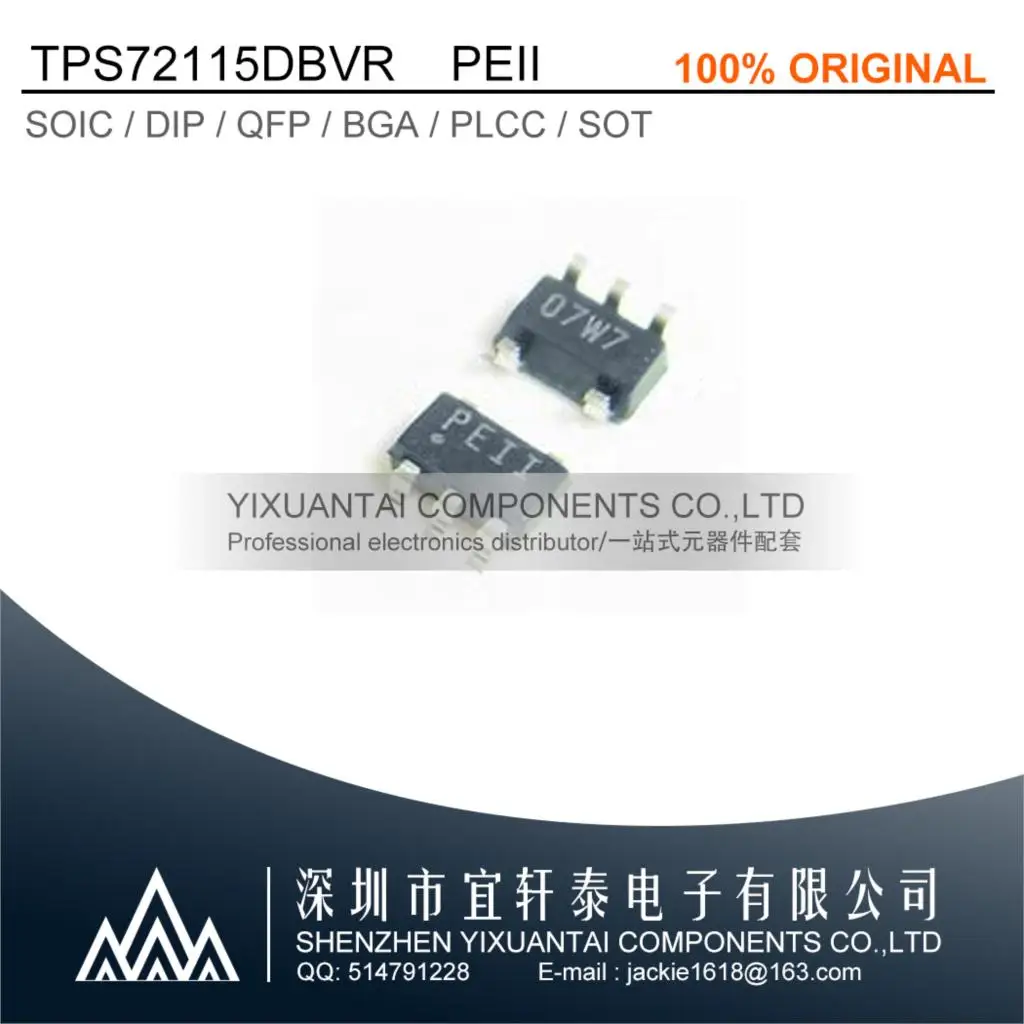 10pcs/Lot   TPS72115DBVR   PEII  1.5V 150mA LDO Voltage Regulator 1.8V-5.5V SOT23-5 Low Dropout IC