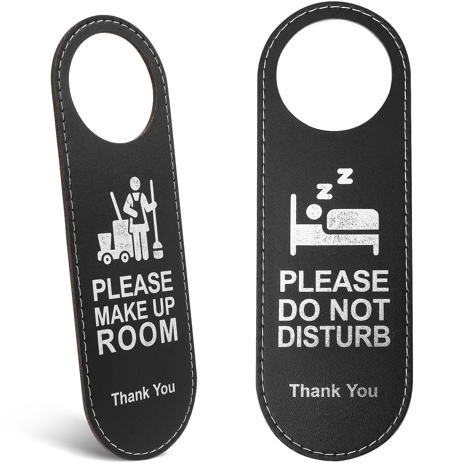 

Door Handles Hanger Sign Double Sides Indicator Hanging Service Room Office Reversible Knock Tags