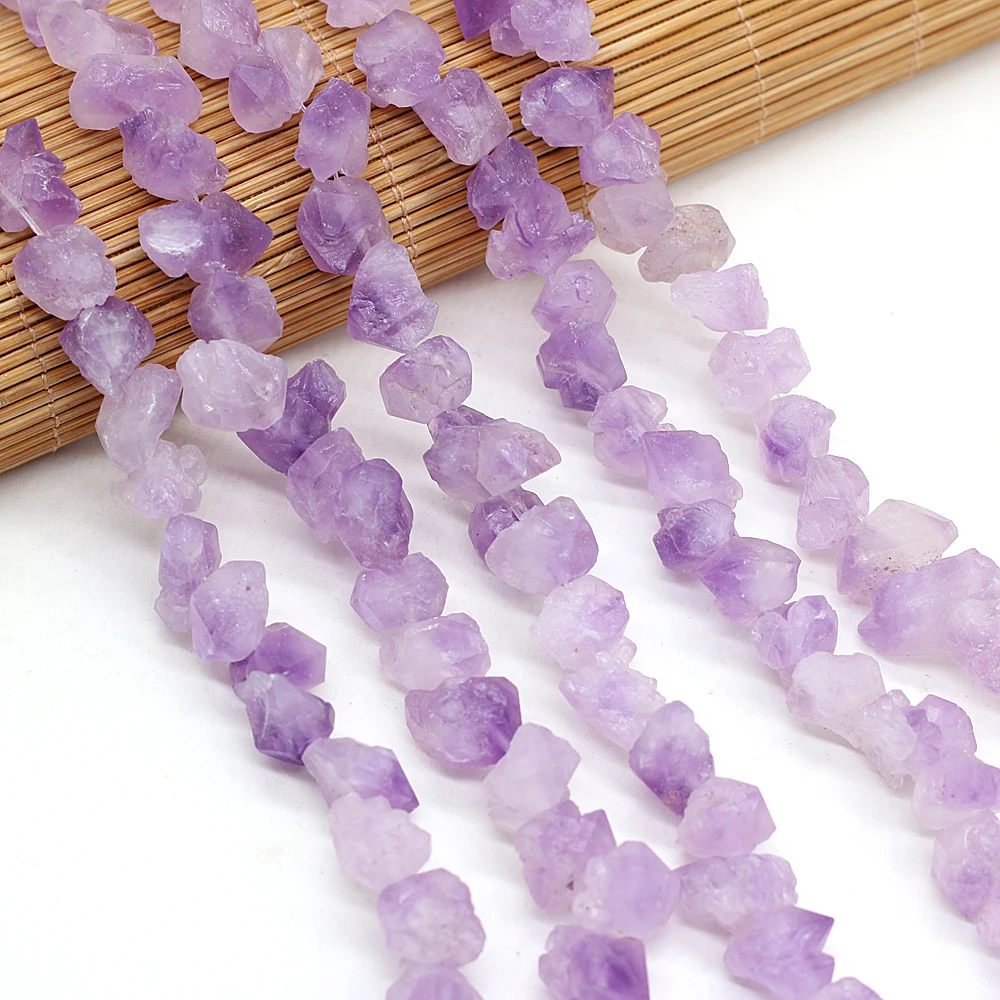 Natürliche Steine Amethyst Ungeformte Zerkleinert Stein Perlen Für Schmuck Machen DIY Halskette Armband Zubehör Charme Geschenk Party 36CM