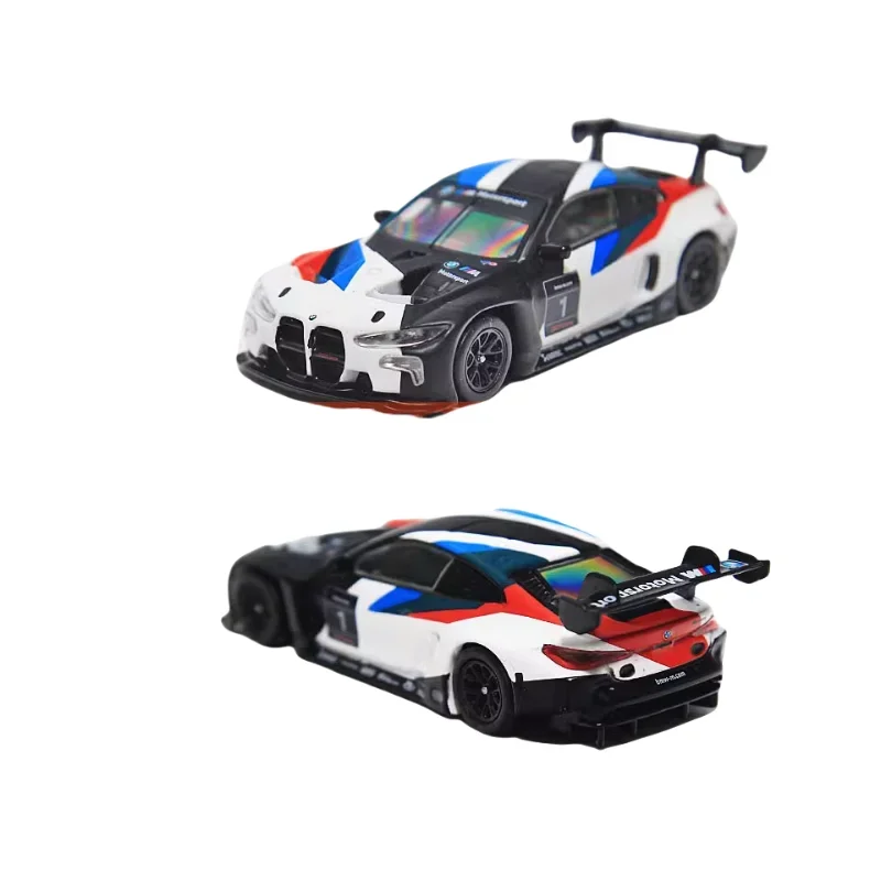 1:64 BMW M4 G82 M4 GT3 Racing Micro diecast alloy car model Boy toy Collection Decorative display pieces for children\'s gifts.