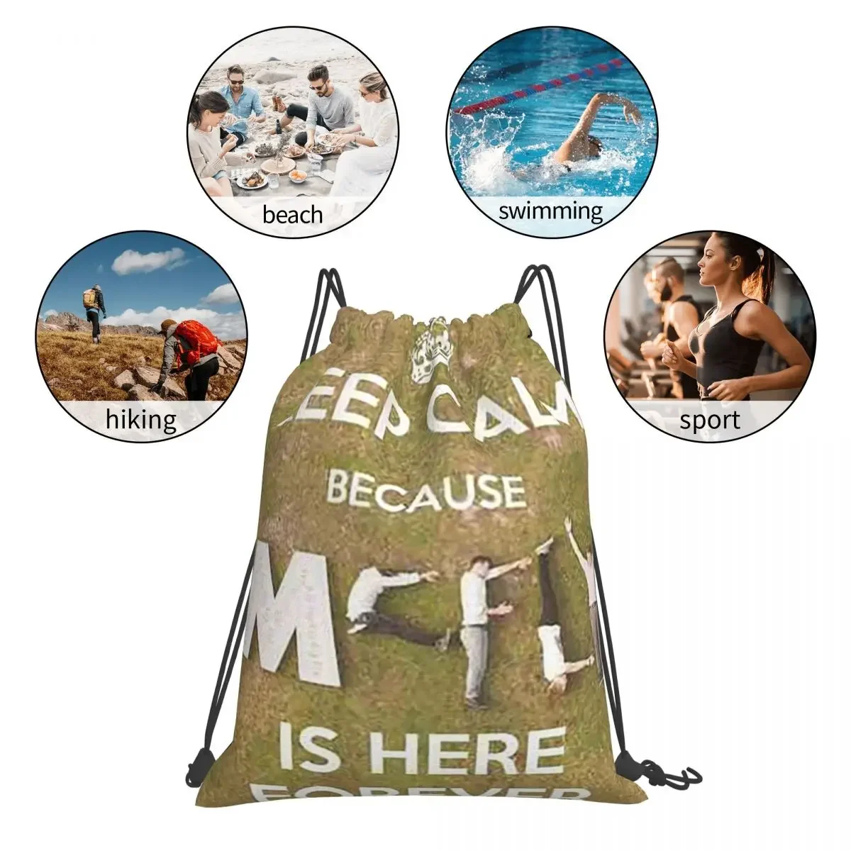 Sacs à dos Keep Calm of McFly Here Forever, sacs à bandoulière de proximité, sac de sport de poche Bundle, sac à livres pour étudiants en voyage