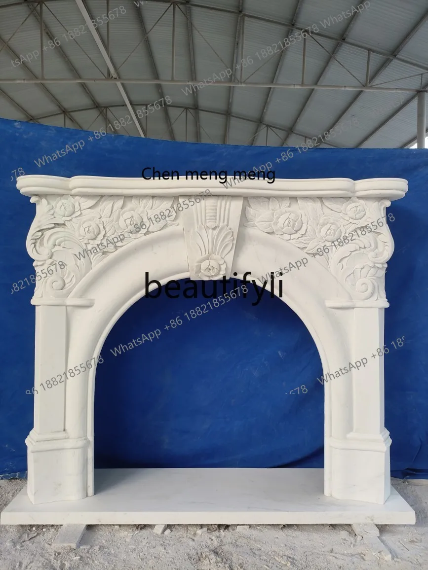 

178French stone fireplace marble fireplace living room marble carved fireplace decorative cabinet