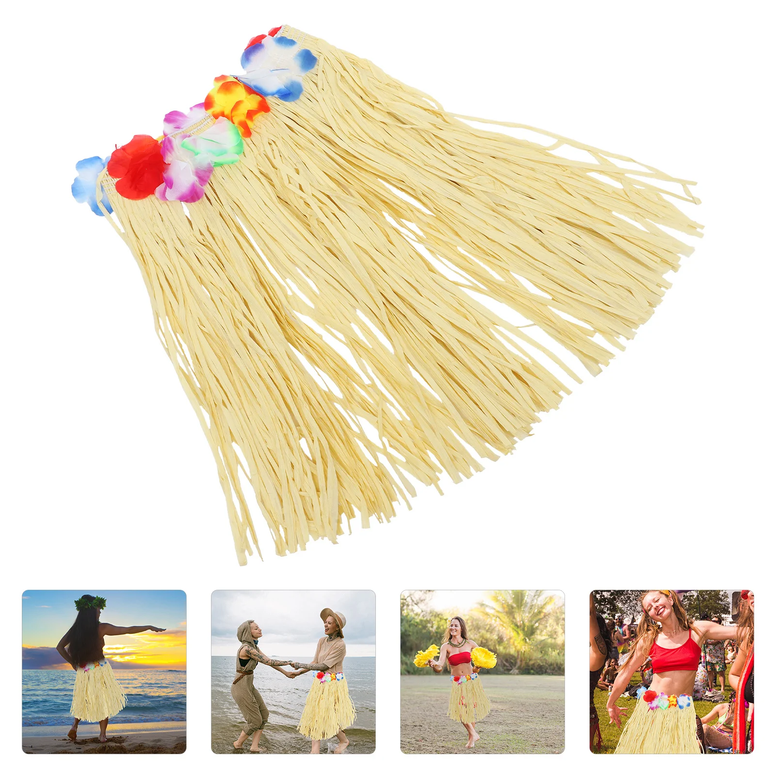 Hula saia premium material de ráfia cintura elástica festa havaiana traje decoração festival desempenho vestido hula saia
