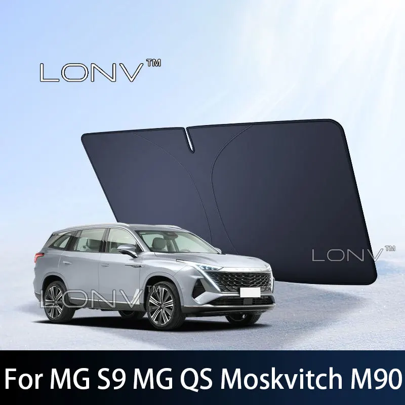 Für MG S9 QS RX9 Moskvitch M90 2026 2027 Auto-Sonnenschutz Frontscheibenabdeckung Faltbar Anti-UV Wärmeisolierung Zubehör – Detail 1