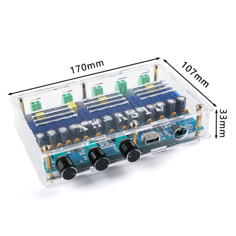 2X50W 2X100W TPA3116D2 Bluetooth 5.0 Digital Amplifier Board Subwoofer 4 Channels TPA3116 Class D AMP Replacement