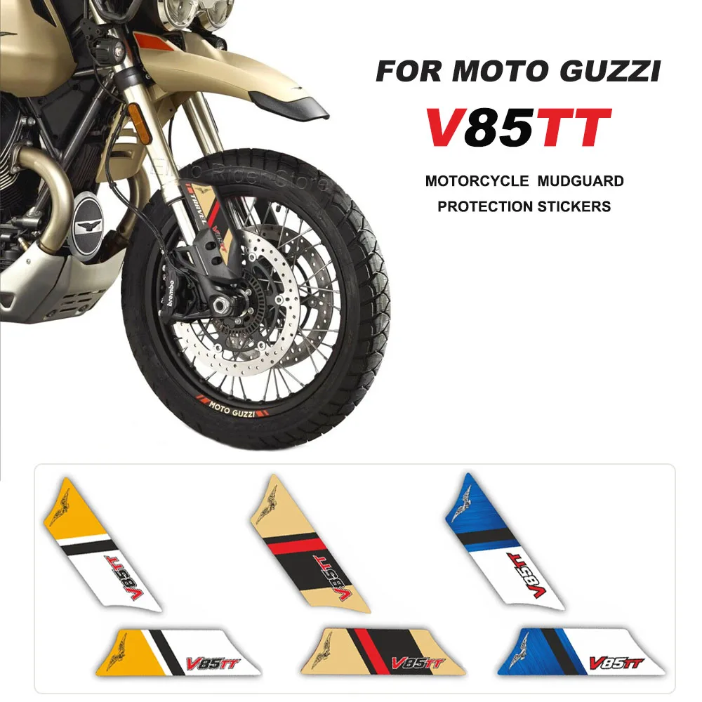 MOTO GUZZI V85 For MOTO GUZZI V85 TT Motorcycle Fender Protection Sticker Kit 3D Resin Waterproof Anti-Scratch Protector