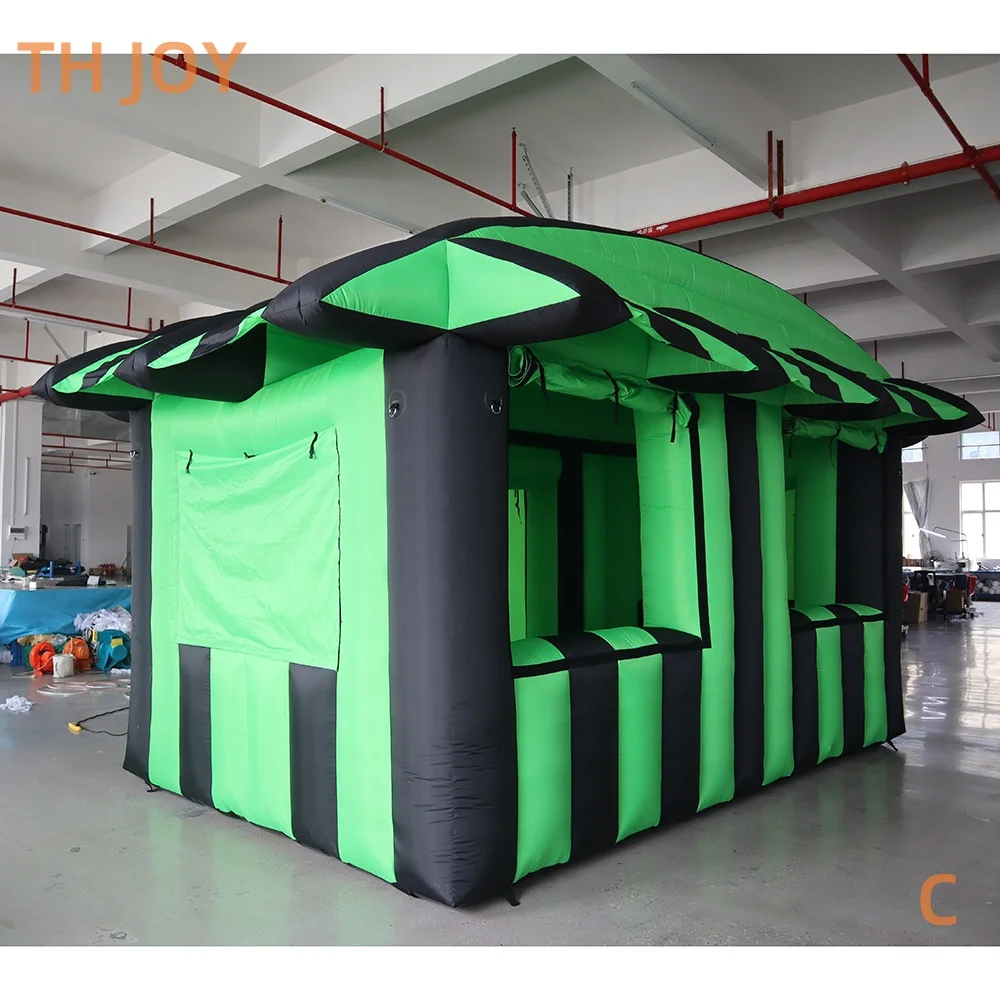 Navio aéreo rápido à porta, cabine de concessão inflável 2 em 1, cabine de lanche ao ar livre, tendas de loja de tratamento de carnaval para eventos