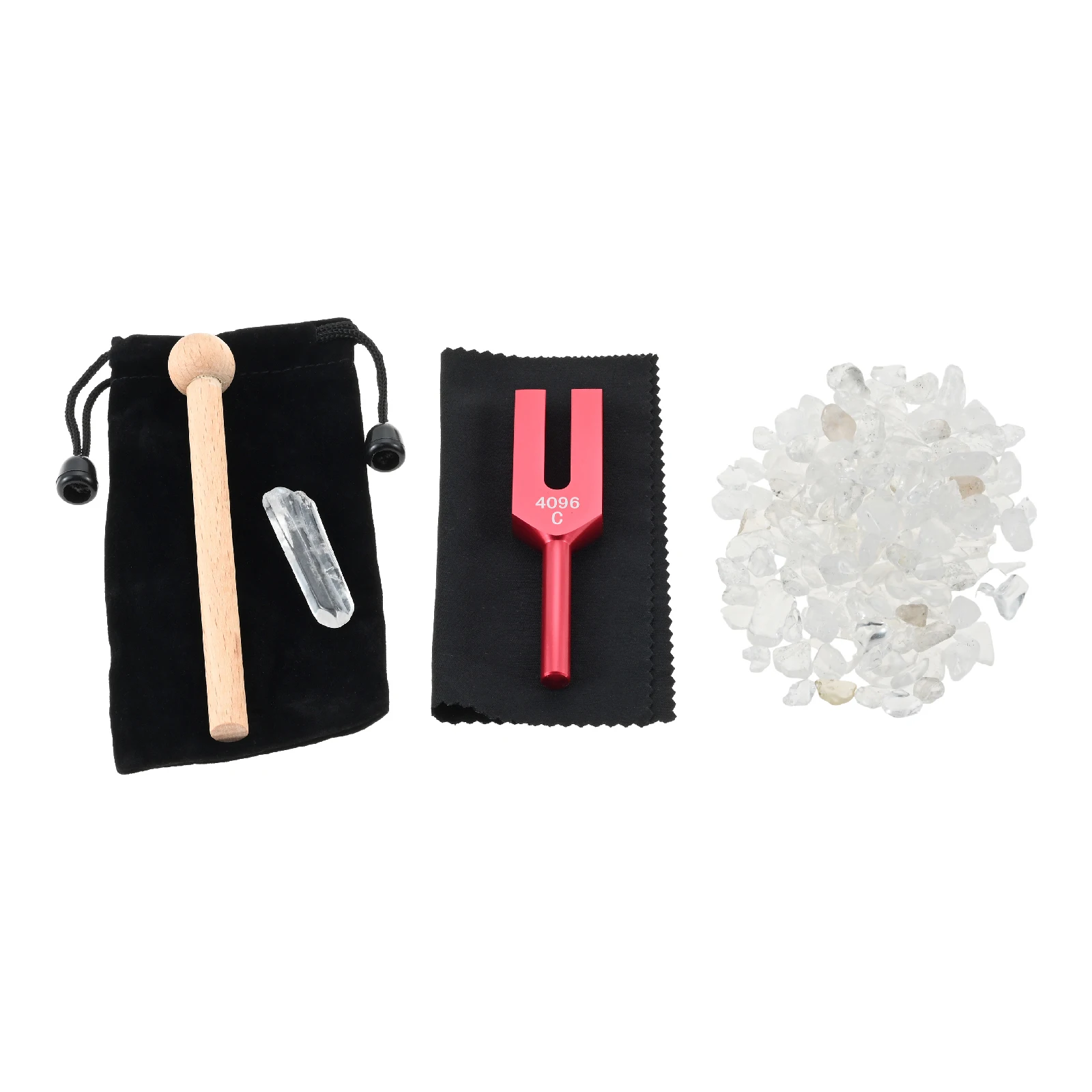 1Set Colorful 4096Hz Tuning Fork With Crystal Pillar High Frequency Diapasons for Yoga Therapy Chakra Harmonizer Aluminum Alloy