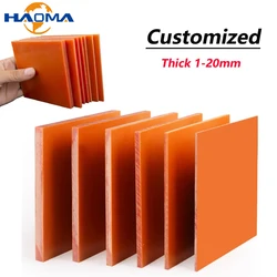Orange Red Bakelite Plate Insulation Phenolic Resin Board Bakelite Sheets Insulation and high temperature resistance 1mm-20mm