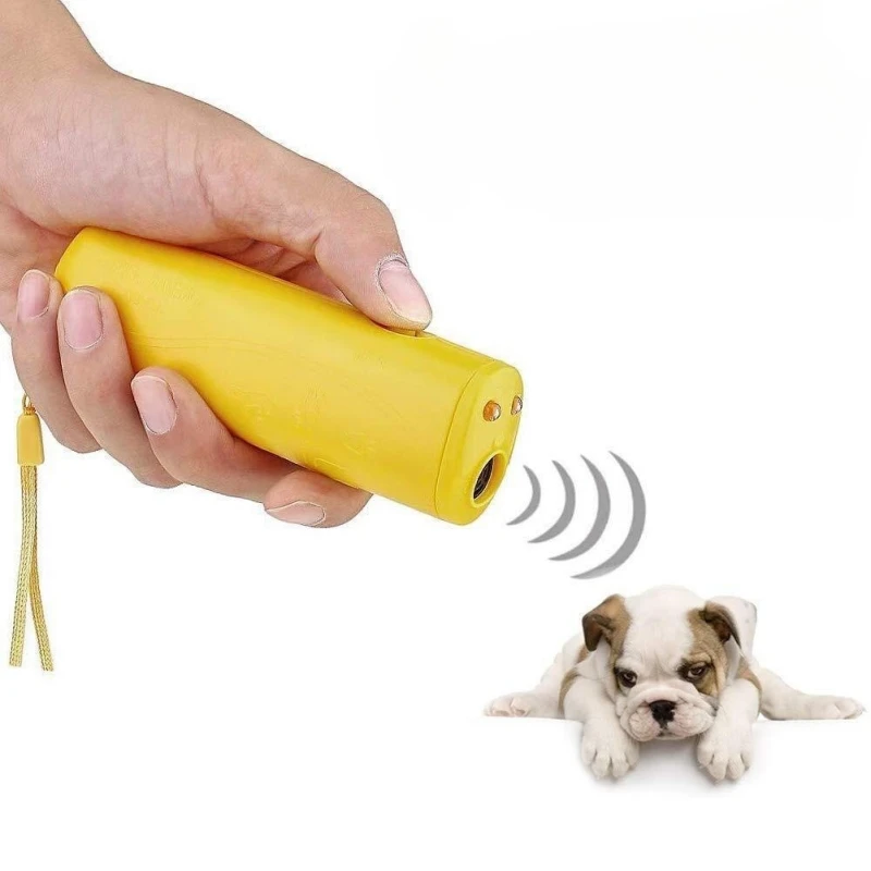 3 In 1 Dog Repeller Anti Barking Device Dog Training Anti-Barking Device with Flash Light Outdoor Pets Dogs Repellent Training