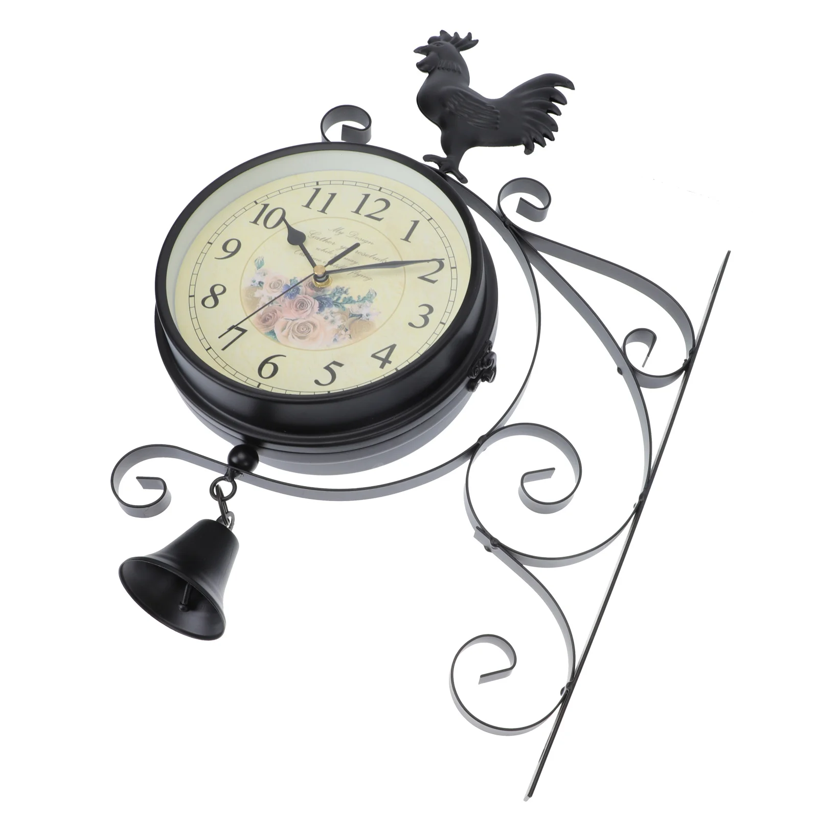 

1Pcs Retro Style Wall Clock Metal Wall Hanging Clock Sturdy Easy Setup Home Bedroom Living Room Home Office Decoration