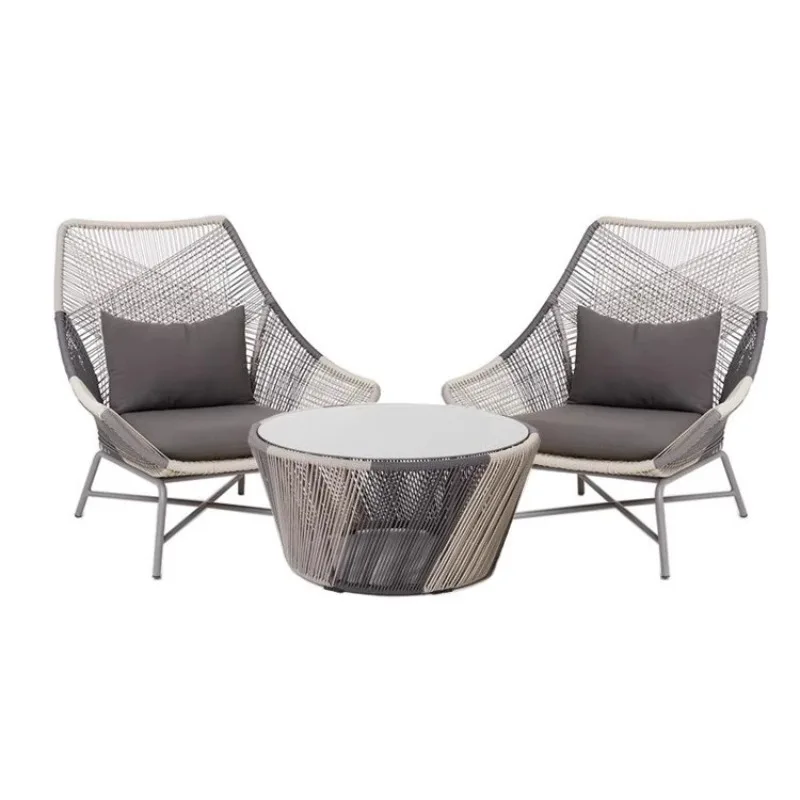 

Outdoor table and chair coffee table recliner combination, leisure chair courtyard rattan chair