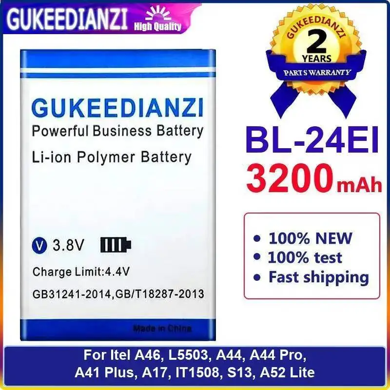 

Mobile Phone Battery 3200Mah Lightweight Reliable Power BL-24EI For Itel A46 L5503 A44 Pro A41 Plus A17 IT1508 S13 A52 Lite