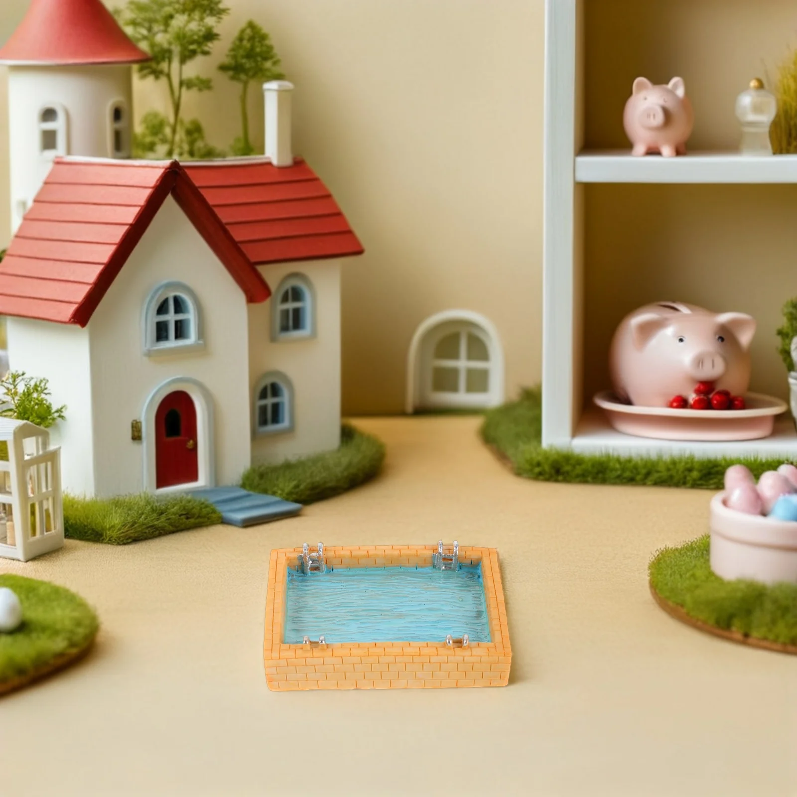 

Miniature Water Pool Lifelike Details Mini Dollhouse Swimming Pool Fairy Garden Summer Accessories Fairy Garden Accessories