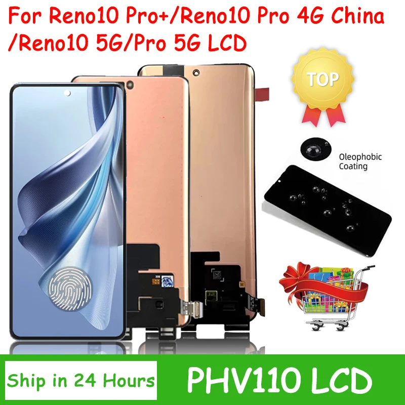 AMOLED For Oppo Reno 10 5G CPH2531 LCD Display Touch Screen Digitizer For Oppo Reno 10 Pro Plus+ CPH2525 CPH2521 LCD