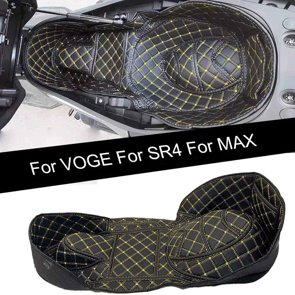 Motorcycle Riding Storage Box Usage Black Shock Absorption Cushion Leather Motorcycle Cushion Cotton Seat Lining