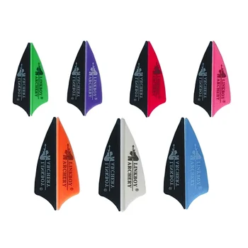 Linkboy-Archery Rubber Vanes with Feather Fletching, Compound Recurve Bow, Outdoor Hunting Accessories, 1.75 
