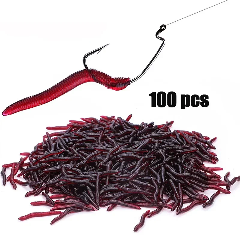 1 Set Soft Fishing Lure Simulation Worm 4cm Artificial Lures Fishing Set Fishy Smell Carp Fishing Tackle for Saltwater Freshwate