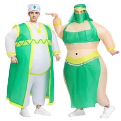Adult Inflatable Funny Sultan Dancer Cosplay Full Body Air Blow-up Halloween Carnival Party Costumes