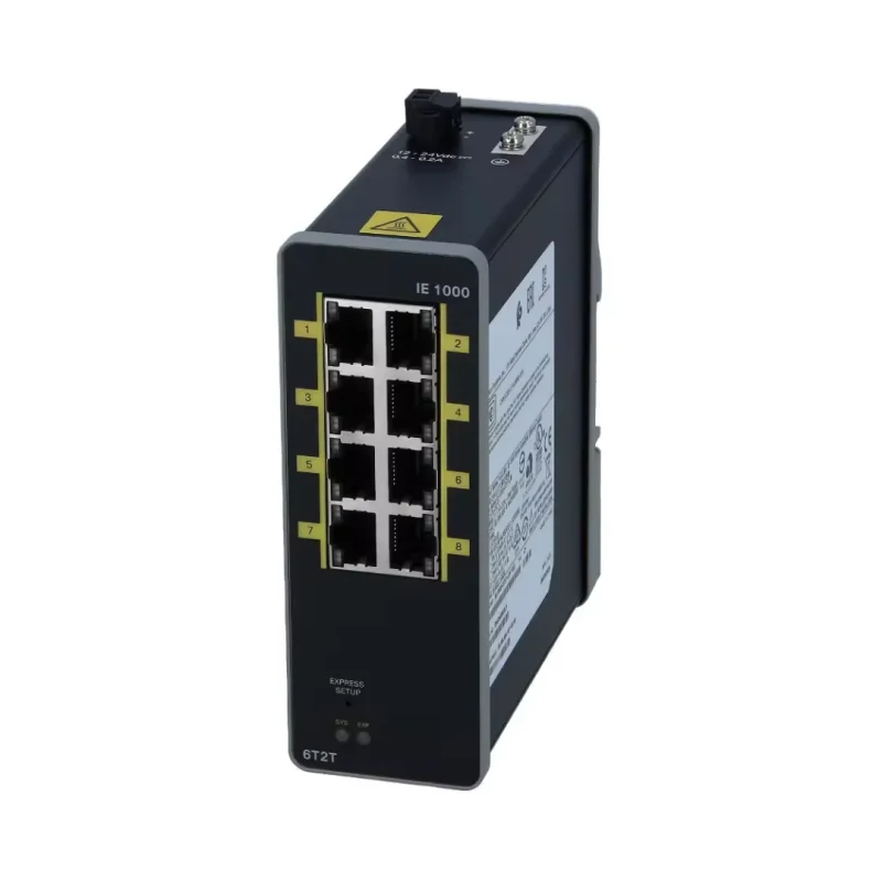 Nuevo conmutador de red L2 basado en GUI serie Industrial Ethernet 1000 con 8 puertos de cobre FE IE-1000-6T2T-LM
