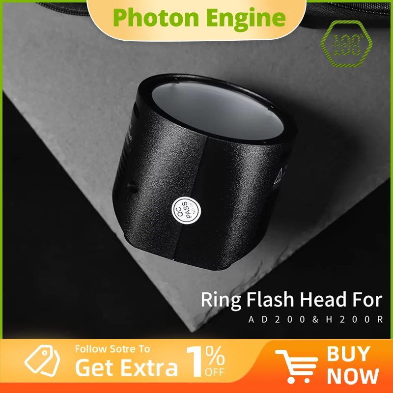 

In Stock Godox H200R Ring Flash Head Portable Spiral Flash Separation Extension Head for Godox AD200 Flash Photography