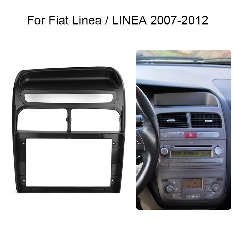 Kit de marco de Radio de coche para FIAT Linea/LINEA 2007-2012 LHD, instalación de Fascia estéreo automática, bisel embellecedor de tablero