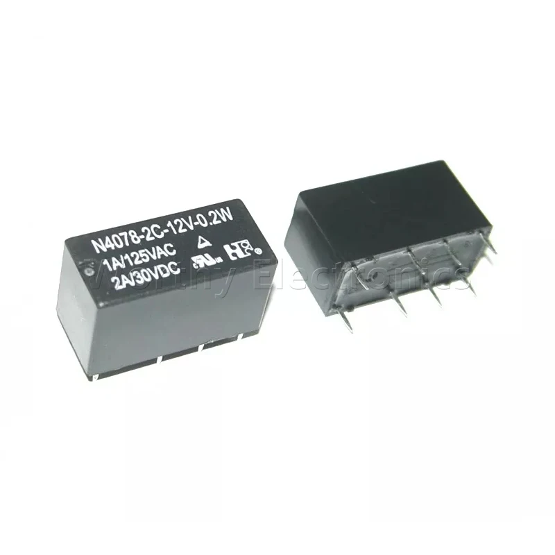 Free Shipping 10PCS/lot Electrical Components Miniature Signal Relay 5/12/24VDC 2A DIP 8Pin N4078-2C-12V-0.2W 12/24V