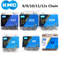 KMC X11 X10 X9 Z9 X8 Bicycle Chain 128L 6 7 8 9 11s Bicycle Chain With Original Box Magic Button For Mountain/Road Bike Bicycle