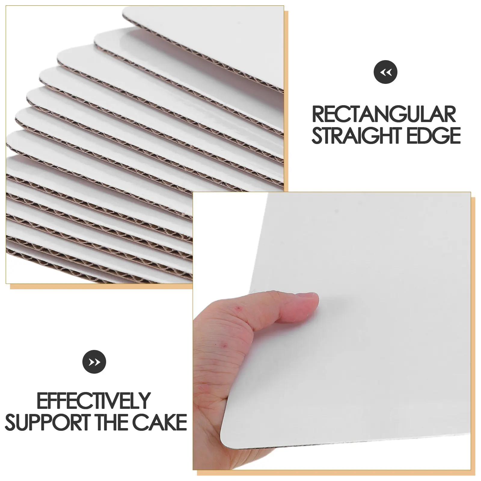 12Pcs Rectangle Cake Boards Corrugated Thick Sturdy Flat Cardboard Tray 10x14 Inch Cake Base Display Plate for Birthday Wedding view 6