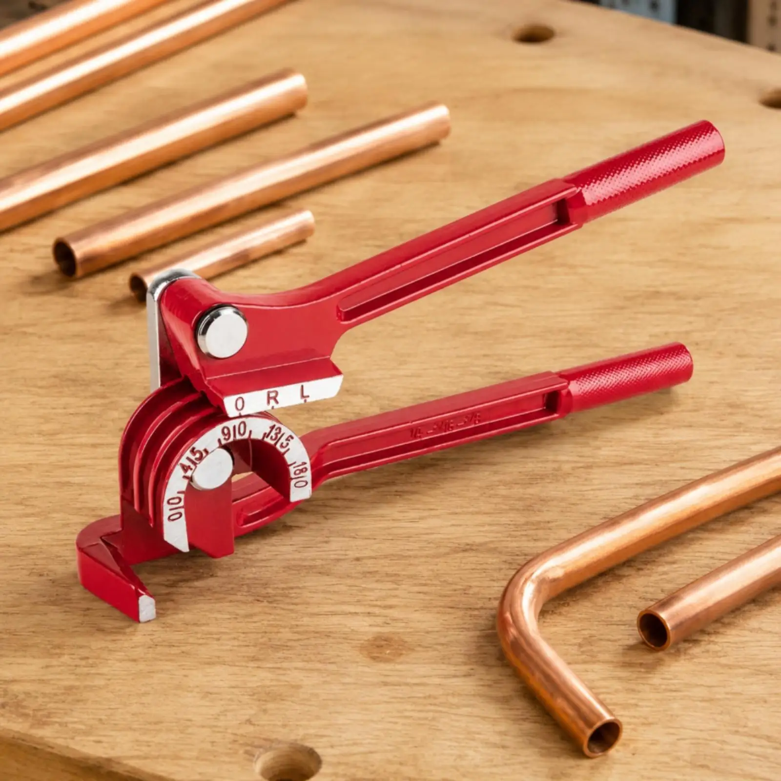 Hand Lever Tube Bender for Copper Aluminum Tubing with Angle Gauge Manual Workshop Pipe Tool - view 4