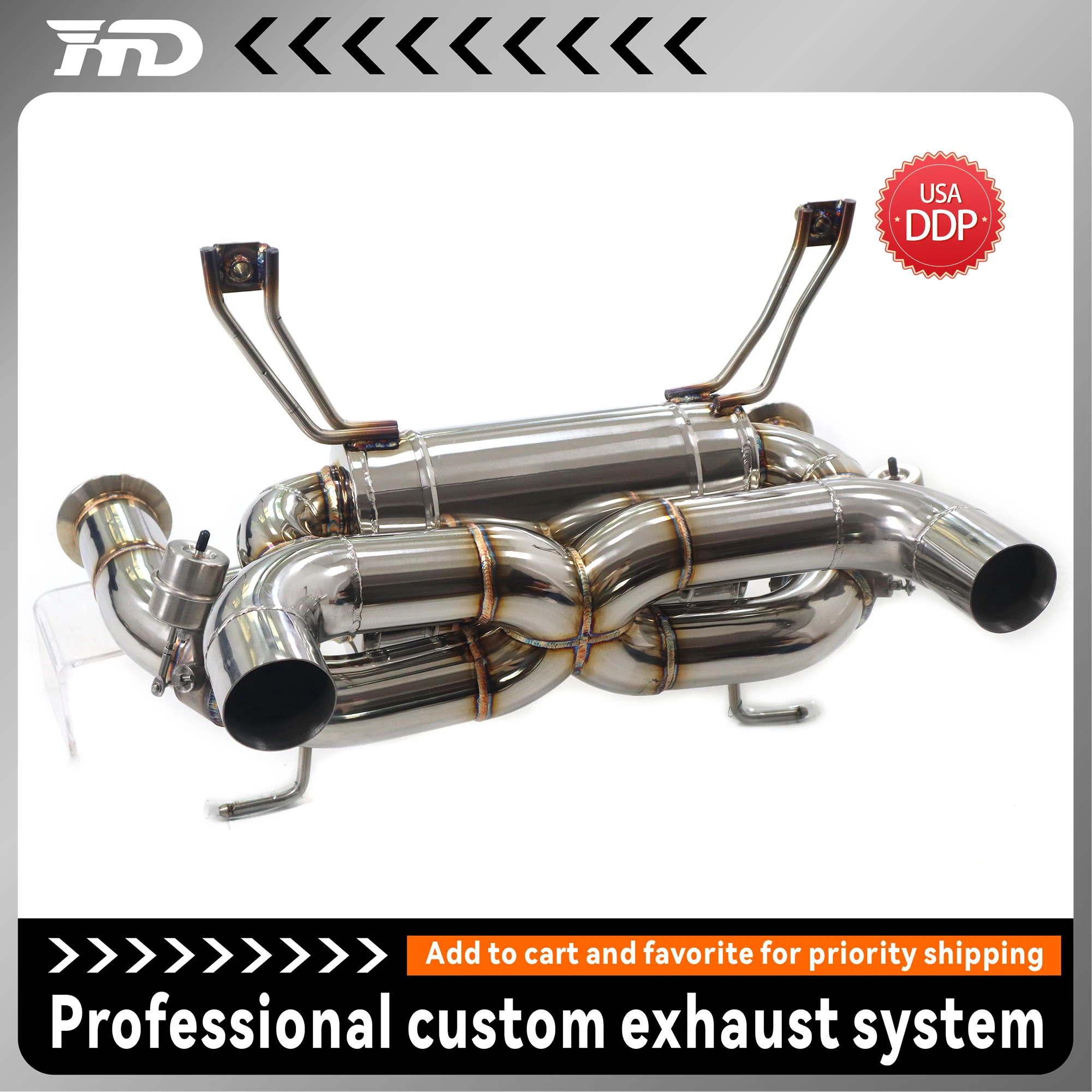 

HMD Catback for Lamborghini Aventador LP700 upgrade SVJ Exhaust Valved Muffler Rear Section Stainless Steel